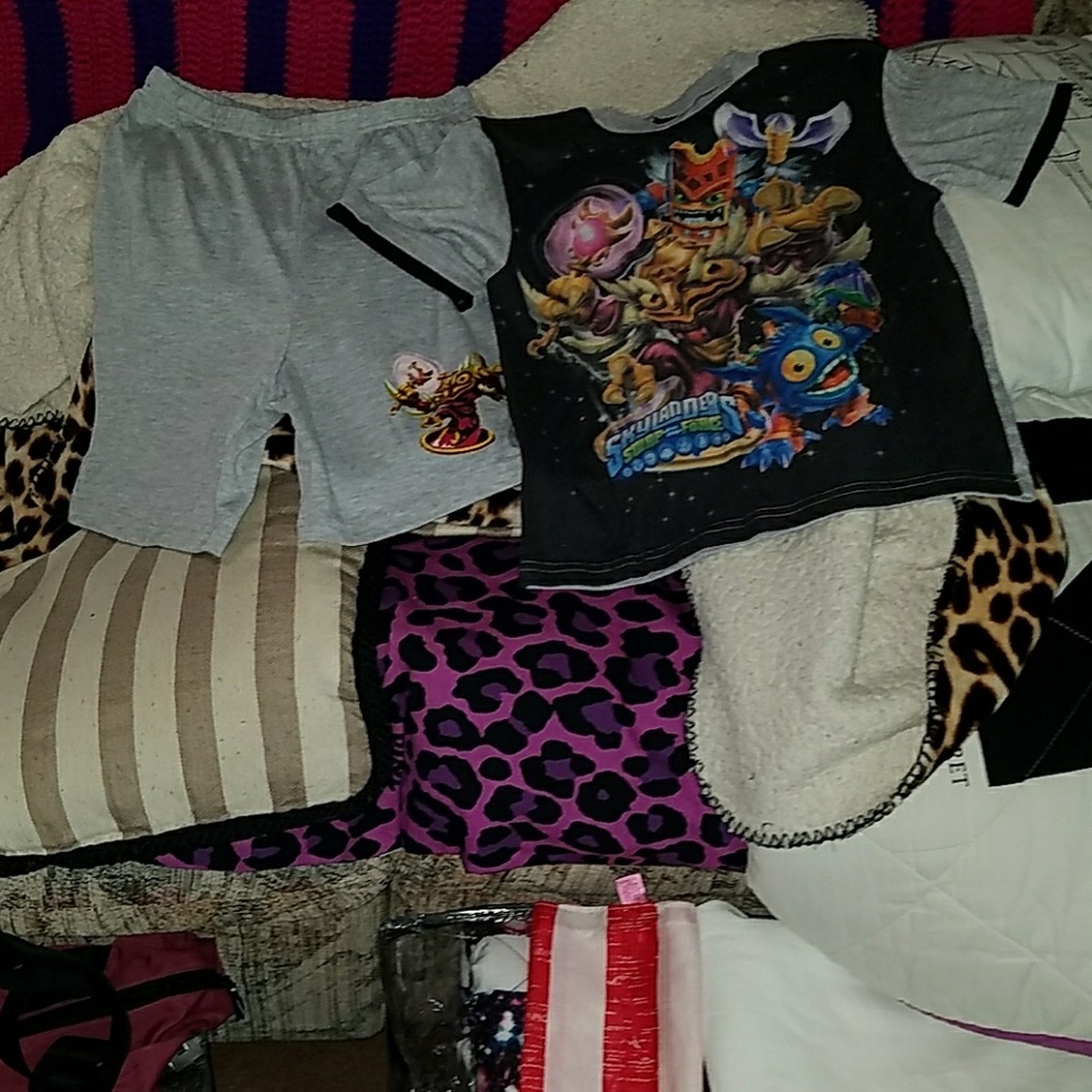 Boys skylanders short/shirt outfit